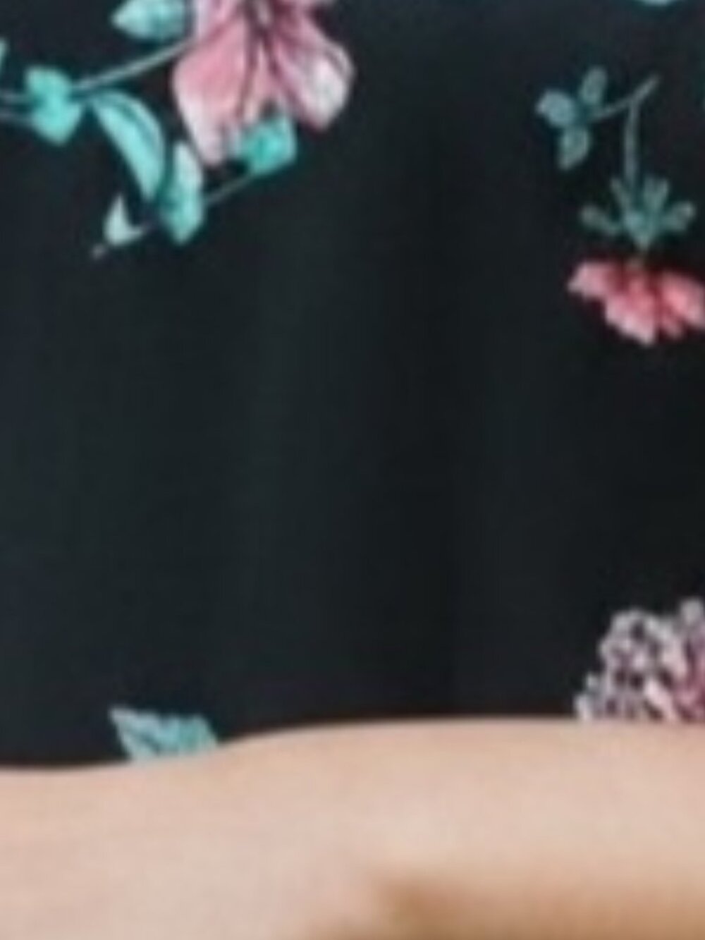 Candie's Black Cold-Shoulder Floral Midi Dress